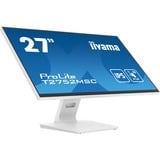 iiyama ProLite T2752MSC-W1 écran plat de PC 68,6 cm (27") 1920 x 1080 pixels Full HD LED Écran tactile Blanc Moniteur  Blanc (mat), 68,6 cm (27"), 1920 x 1080 pixels, Full HD, LED, 5 ms, Blanc