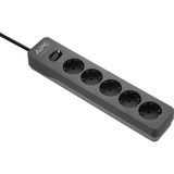APC PME5B-GR protection surtension Noir 5 sortie(s) CA 230 V 1,5 m, Multiprise Noir, 680 J, 5 sortie(s) CA, Type F, 230 V, 50/60 Hz, 10 A