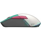 ASUS Gaming Mini Wireless - Hatsune Miku Edition, Souris gaming Turquoise/Blanc, Droitier, Optique, RF Wireless + Bluetooth + USB Type-A, 1200 DPI, Vert, Gris, Rose