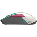 ASUS Gaming Mini Wireless - Hatsune Miku Edition, Souris gaming Turquoise/Blanc, Droitier, Optique, RF Wireless + Bluetooth + USB Type-A, 1200 DPI, Vert, Gris, Rose