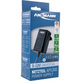 Ansmann APS 300 adaptateur de puissance & onduleur Intérieure 3,6 W Noir, Bloc d'alimentation Noir, Universel, Intérieure, 100 - 240 V, 50/60 Hz, 3,6 W, 3 - 12 V