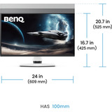 BenQ 26.5" Moniteur gaming Noir, 1x DisplayPort, 2x HDMI, 1x USB-C, 240 Hz