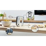 Bosch MFQ49300 mixeur Batteur à main 850 W Noir, Acier inoxydable, Blanc, Mélangeur à main Blanc/Argent foncé, Batteur à main, Noir, Acier inoxydable, Blanc, Pétrisseur, Mélange, Mélange, 1,4 m, Foie, 850 W