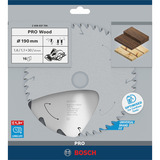 Bosch STANDARD FOR WOOD lame de scie circulaire 19 cm 1 pièce(s) Pointe au carbure de tungstène (TCC), Bois dur, Bois tendre, 19 cm, 3 cm, 1,1 mm, 7900 tr/min