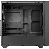 Chieftec Midi Tower GS-03B-BLK-OP, Schwarz Noir, boîtier pc Noir | 2x USB-A | 1x USB-C | Verre Trempé