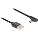 DeLOCK Câble USB 2.0, connecteur USB-A mâle > connecteur USB-C mâle Noir
