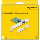 DeLOCK Carte PCI Express x1 1 x RJ45 2,5 Gigabit LAN RTL8125, Carte réseau 