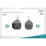 Digitus Câble de rallonge réseau, Câble d'extension Noir
