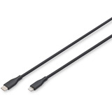 Digitus Câble en silicone USB 2.0 USB-C > Lightning, certifié MFI Noir