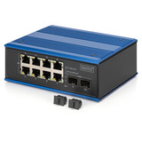 Digitus Commutateur Gigabit Ethernet PoE industriel 8+2 ports, Switch 