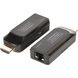 Digitus DS-55203 extension audio/video Émetteur et récepteur réseau Noir, Extension HDMI Émetteur et récepteur réseau, 50 m, Noir