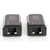 Digitus DS-55203 extension audio/video Émetteur et récepteur réseau Noir, Extension HDMI Émetteur et récepteur réseau, 50 m, Noir