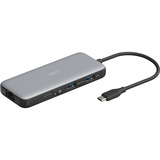 Digitus Station d'accueil USB-C 8 ports Gris/Noir