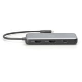Digitus Station d'accueil USB-C 8 ports Gris/Noir