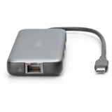 Digitus Station d'accueil USB-C 8 ports Gris/Noir