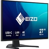 EIZO EV2740X-BK 27" 4K Ultra HD Moniteur Noir, 1x DisplayPort, 2x HDMI, 2x USB-C, 3x USB-A, 1x RJ-45