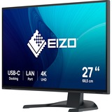 EIZO EV2740X-BK 27" 4K Ultra HD Moniteur Noir, 1x DisplayPort, 2x HDMI, 2x USB-C, 3x USB-A, 1x RJ-45