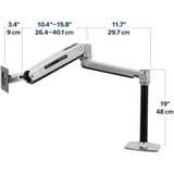 Ergotron 45-360-026, Support de moniteur Aluminium