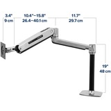 Ergotron LX Monitor Arm Steh-Sitz, Support de moniteur Aluminium