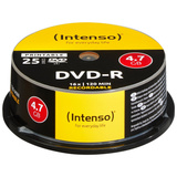 Intenso DVD-R 4,7 Go, Support vierge DVD 16x, 25 pièces, imprimable