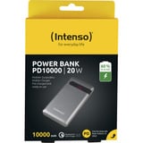Intenso PD10000 Lithium Polymère (LiPo) 10000 mAh Anthracite, Powerbank Anthracite, 10000 mAh, Lithium Polymère (LiPo), Quick Charge 3.0, Anthracite