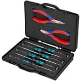 KNIPEX Set de pinces électroniques, 8 pièces Gris/Bleu