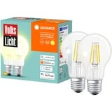 LEDVANCE VolksLicht ampoule LED 60 W E27 E, Lampe à LED 60 W, 60 W, E27, 15000 h, Blanc chaud