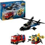 LEGO City - Remix d'hélicoptères, de camions de pompiers et de sous-marins, Jouets de construction 60462 | set de 3 véhicules modulaires