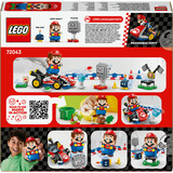 LEGO Super Mario - Mario Kart - LEGO Mario interactif et kart standard, Jouets de construction 72043
