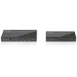 Lindy Extendeur KVM HDBaseT 3.0 HDMI 4K60 & Type C Cat.6A 70m, Extension HDMI Noir