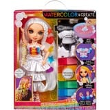 MGA Entertainment Rainbow High Watercolor & Create Fashion Doll Brown Eyes, Poupée Rainbow High Watercolor & Create Fashion Doll Brown Eyes, Poupée mannequin, Femelle, 4 an(s), Couleurs assorties