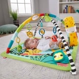 Mattel – Mon Tapis de la Jungle 2.0, Arche de jeu/couverture Tapis de jeux pour bébé, Barre d'activités, Sonore, Multicolore, Plastique