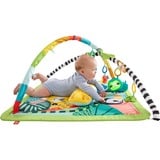 Mattel – Mon Tapis de la Jungle 2.0, Arche de jeu/couverture Tapis de jeux pour bébé, Barre d'activités, Sonore, Multicolore, Plastique