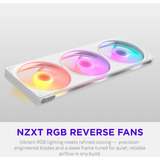 NZXT F420 RGB ventilateurs de boîtier Blanc, 3 pièces, 420 x 140 x 25 mm, PWM