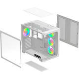 Ocypus Iota C70 Curve ARGB Digital boîtier midi tower Blanc | 2x USB-A | 1x USB-C | RGB | Window