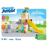 PLAYMOBIL Junior : tour d'aventure avec stand de glace, Jouets de construction 