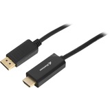 Sharkoon DisplayPort 1.2 > HDMI, Adaptateur Noir, 1 mètre, 4K