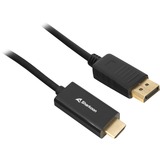 Sharkoon DisplayPort 1.3, Adaptateur Noir, 1 mètre, 4K