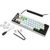 Sharkoon SGK50 S4 clavier USB QWERTZ Allemand Blanc Blanc, Layout DE (QWERTZ), Kailh Red, 60%, 60%, USB, QWERTZ, LED RGB, Blanc