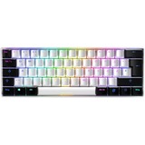 Sharkoon SGK50 S4 clavier USB QWERTZ Allemand Blanc, clavier gaming Blanc/Noir, Layout DE, Kailh Red, 60%, USB, QWERTZ, LED RGB, Blanc