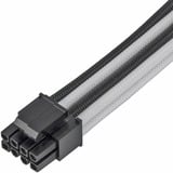 SilverStone Câble de rallonge d'alimentation SST-PP07E-EPS8BW, Câble d'extension Noir/Blanc