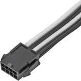 SilverStone Câble de rallonge d'alimentation SST-PP07E-EPS8BW, Câble d'extension Noir/Blanc