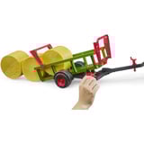 bruder Ramasseuse de balles rondes avec 3 balles rondes, Modèle réduit de voiture 