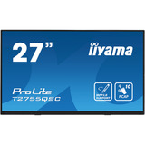 iiyama ProLite T2755QSC-B1 écran plat de PC 68,6 cm (27") 2560 x 1440 pixels Quad HD LCD Écran tactile Noir Moniteur Noir (Mat), 1x DisplayPort, 1x HDMI, 2x USB-A, 68,6 cm (27"), 2560 x 1440 pixels, Quad HD, LCD, 5 ms, Noir