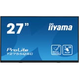 iiyama ProLite T2755QSC-B1 écran plat de PC 68,6 cm (27") 2560 x 1440 pixels Quad HD LCD Écran tactile Noir Moniteur  Noir (Mat), 68,6 cm (27"), 2560 x 1440 pixels, Quad HD, LCD, 5 ms, Noir