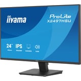 iiyama ProLite X2497HSU-B1 23.8" Moniteur Noir (Mat), 1x DisplayPort, 1x HDMI, 2x USB-C, 2x USB-A, 120 Hz, 60,5 cm (23.8"), 1920 x 1080 pixels, Full HD, LED, 4 ms, Noir