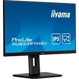 iiyama XUB2497HSU-B2 écran plat de PC 60,5 cm (23.8") 1920 x 1080 pixels Full HD LED Noir Moniteur  Noir (Mat), 60,5 cm (23.8"), 1920 x 1080 pixels, Full HD, LED, 1 ms, Noir