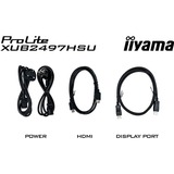 iiyama XUB2497HSU-B2 écran plat de PC 60,5 cm (23.8") 1920 x 1080 pixels Full HD LED Noir Moniteur  Noir (Mat), 60,5 cm (23.8"), 1920 x 1080 pixels, Full HD, LED, 1 ms, Noir