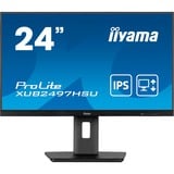 iiyama XUB2497HSU-B2 écran plat de PC 60,5 cm (23.8") 1920 x 1080 pixels Full HD LED Noir Moniteur  Noir (Mat), 60,5 cm (23.8"), 1920 x 1080 pixels, Full HD, LED, 1 ms, Noir