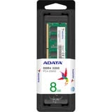 ADATA Premier module de mémoire 8 Go 1 x 8 Go DDR4 260-pin SO-DIMM, Mémoire vive Vert, 8 Go, 1 x 8 Go, DDR4, 3200 MHz, 260-pin SO-DIMM